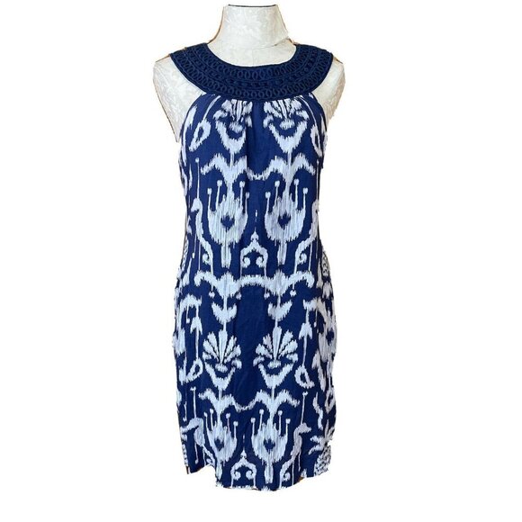 Vineyard Vines Shep & Ian Blue Sleeveless Embroidered Design Size 6 Blue - Picture 1 of 6